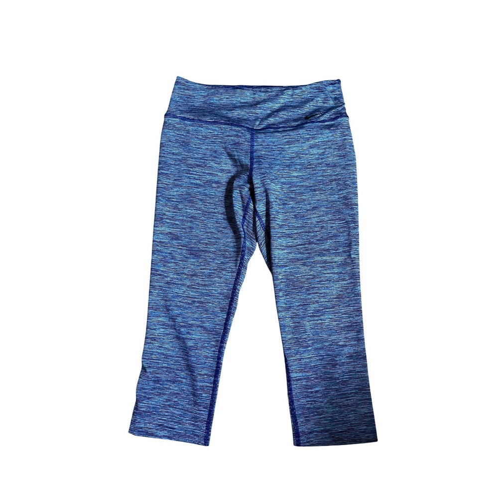 Nike Legend Dri-FIT Cropped Leggings size Small Capri Blue Space Dye 90s Sporty